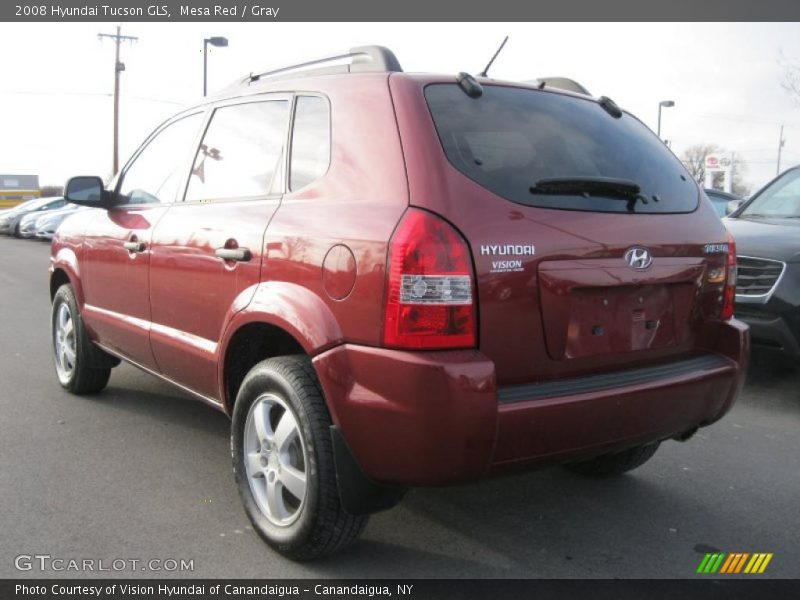 Mesa Red / Gray 2008 Hyundai Tucson GLS