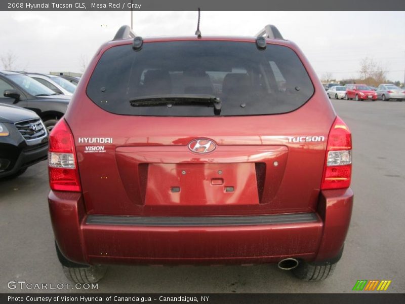 Mesa Red / Gray 2008 Hyundai Tucson GLS