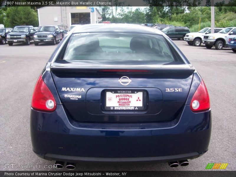 Majestic Blue Metallic / Charcoal 2007 Nissan Maxima 3.5 SE