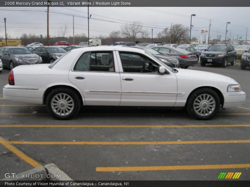Vibrant White / Medium Light Stone 2008 Mercury Grand Marquis LS