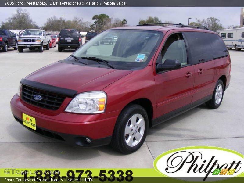 Dark Toreador Red Metallic / Pebble Beige 2005 Ford Freestar SES