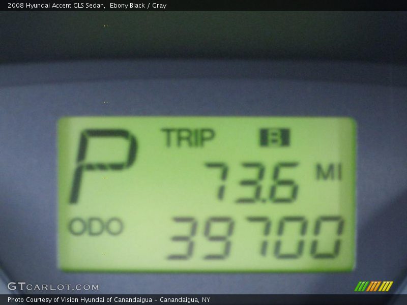 Ebony Black / Gray 2008 Hyundai Accent GLS Sedan