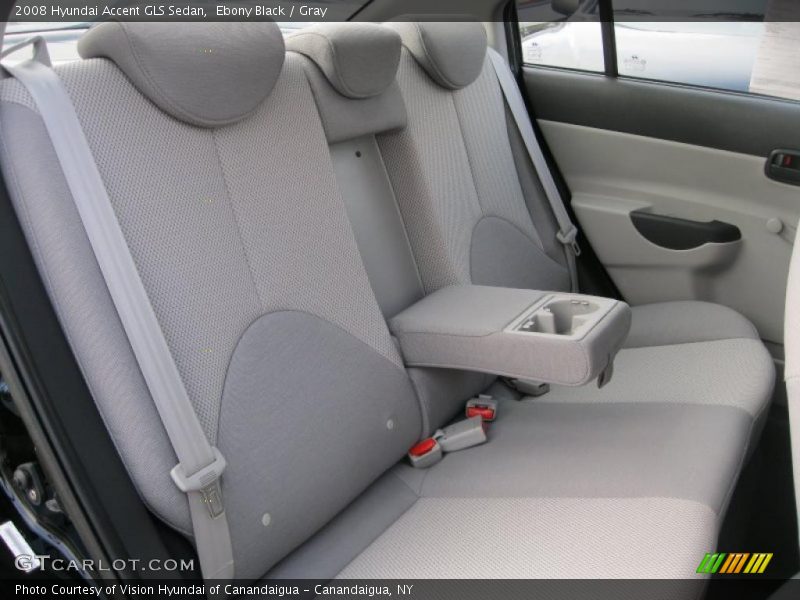 Ebony Black / Gray 2008 Hyundai Accent GLS Sedan