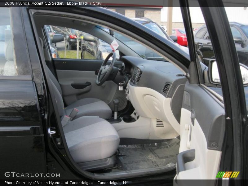Ebony Black / Gray 2008 Hyundai Accent GLS Sedan
