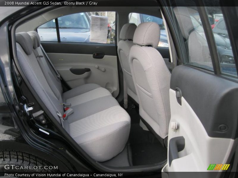 Ebony Black / Gray 2008 Hyundai Accent GLS Sedan