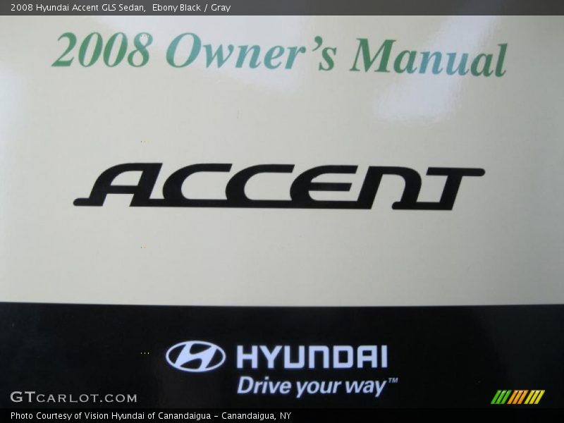 Ebony Black / Gray 2008 Hyundai Accent GLS Sedan
