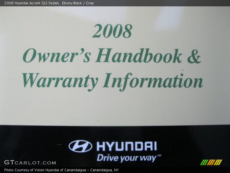 Ebony Black / Gray 2008 Hyundai Accent GLS Sedan