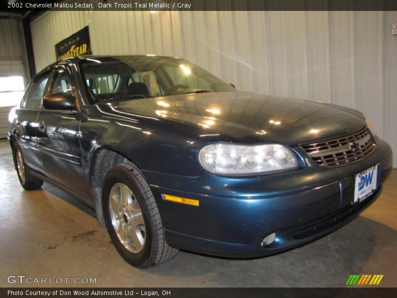 Dark Tropic Teal Metallic / Gray 2002 Chevrolet Malibu Sedan
