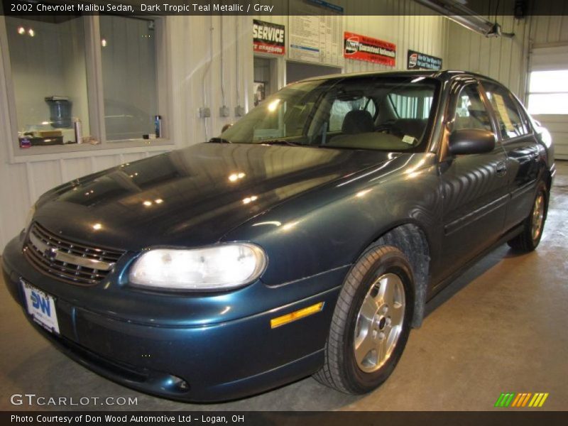 Dark Tropic Teal Metallic / Gray 2002 Chevrolet Malibu Sedan