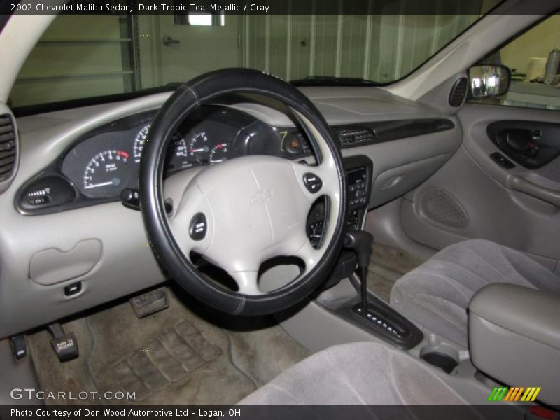 Dark Tropic Teal Metallic / Gray 2002 Chevrolet Malibu Sedan