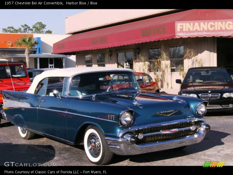 Harbor Blue / Blue 1957 Chevrolet Bel Air Convertible