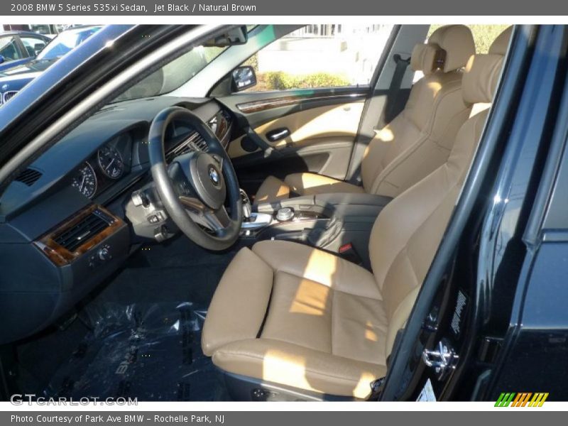 Jet Black / Natural Brown 2008 BMW 5 Series 535xi Sedan