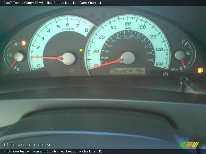 Blue Ribbon Metallic / Dark Charcoal 2007 Toyota Camry SE V6