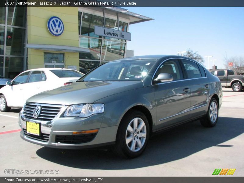 Granite Green Metallic / Pure Beige 2007 Volkswagen Passat 2.0T Sedan