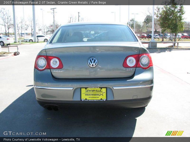 Granite Green Metallic / Pure Beige 2007 Volkswagen Passat 2.0T Sedan