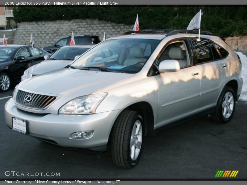 Millenium Silver Metallic / Light Gray 2008 Lexus RX 350 AWD