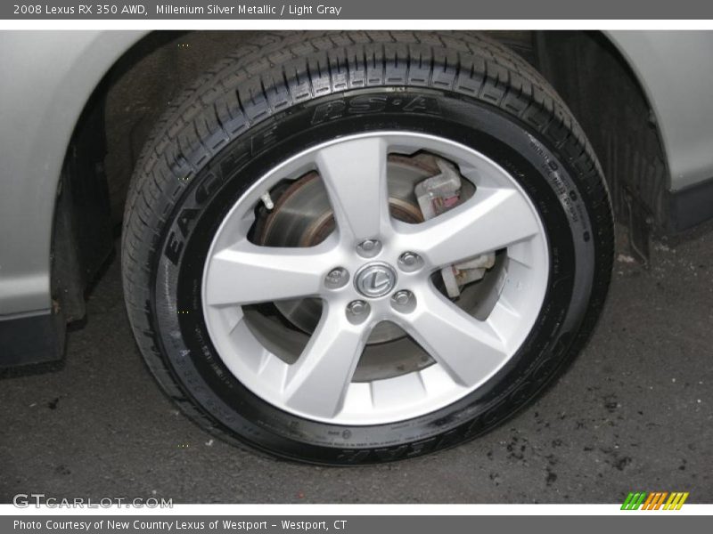 Millenium Silver Metallic / Light Gray 2008 Lexus RX 350 AWD
