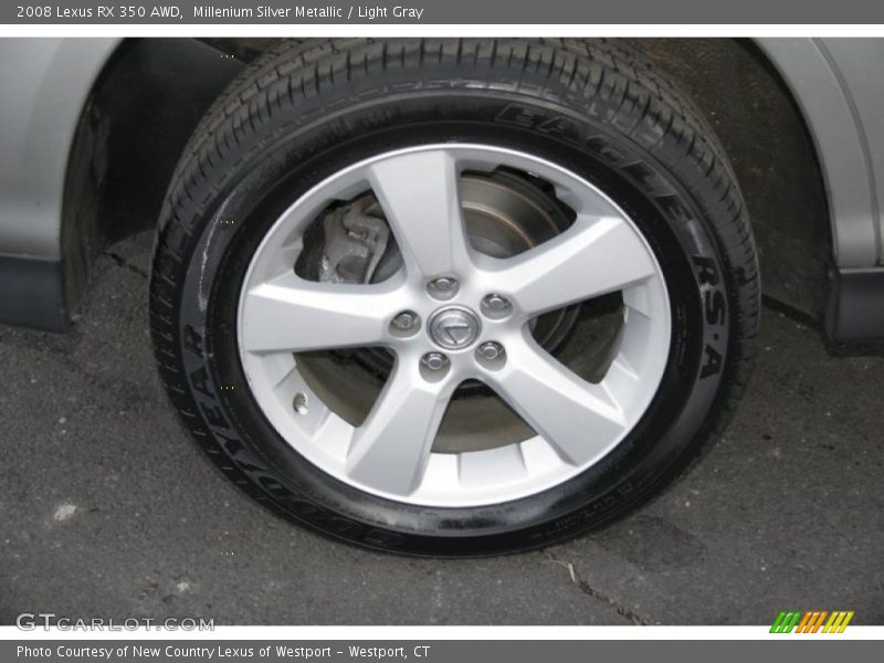 Millenium Silver Metallic / Light Gray 2008 Lexus RX 350 AWD
