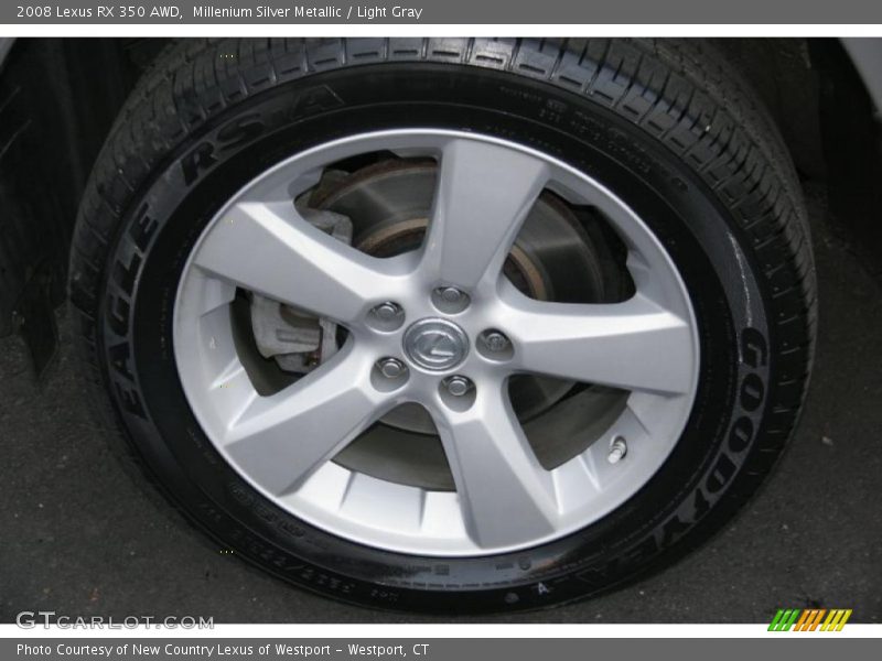 Millenium Silver Metallic / Light Gray 2008 Lexus RX 350 AWD