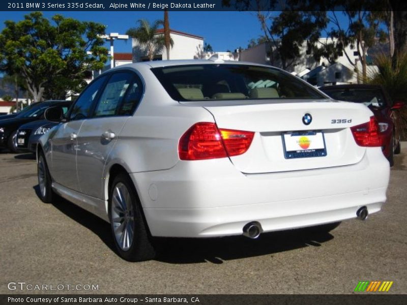Alpine White / Beige Dakota Leather 2011 BMW 3 Series 335d Sedan