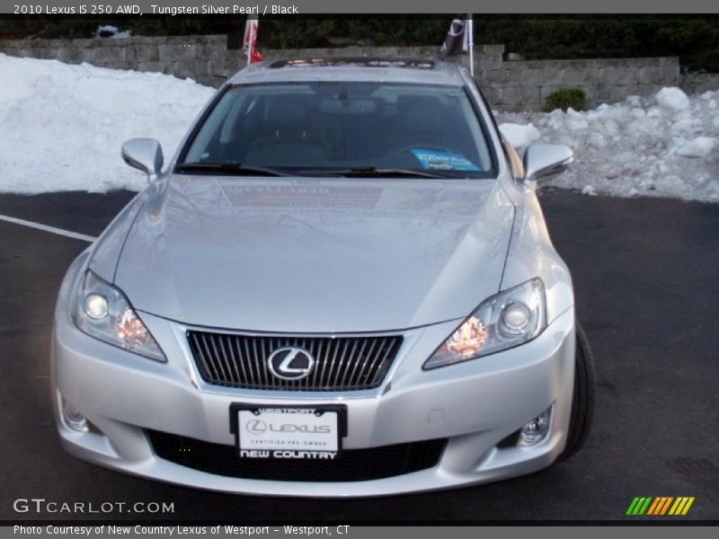 Tungsten Silver Pearl / Black 2010 Lexus IS 250 AWD