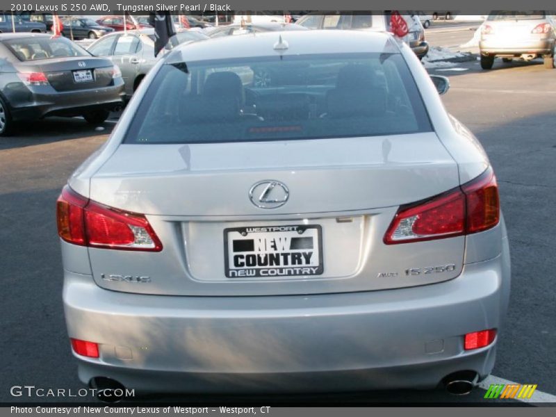 Tungsten Silver Pearl / Black 2010 Lexus IS 250 AWD