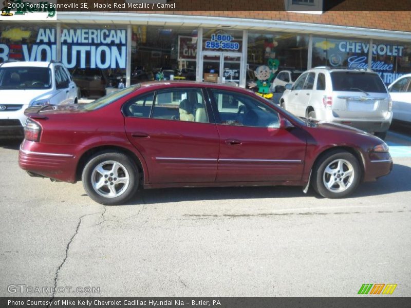 Maple Red Metallic / Camel 2000 Pontiac Bonneville SE