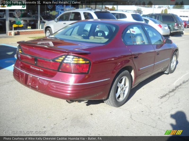 Maple Red Metallic / Camel 2000 Pontiac Bonneville SE