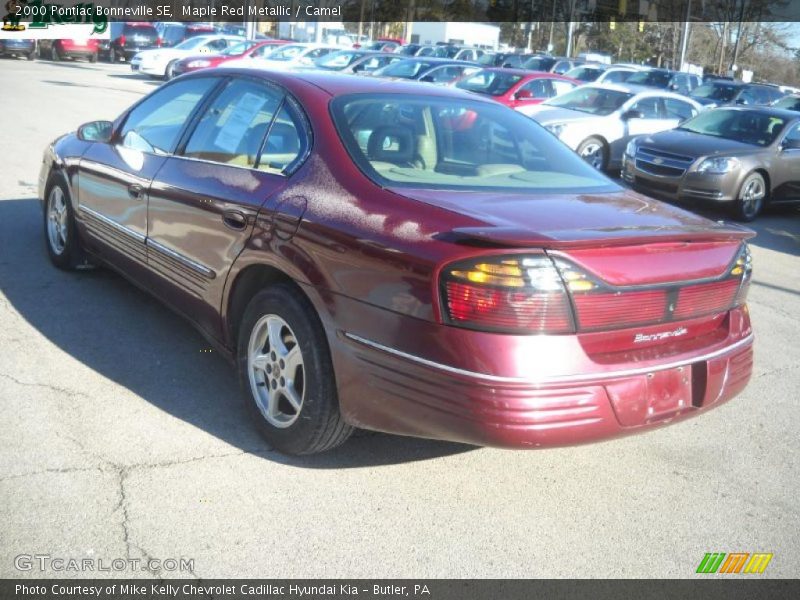Maple Red Metallic / Camel 2000 Pontiac Bonneville SE