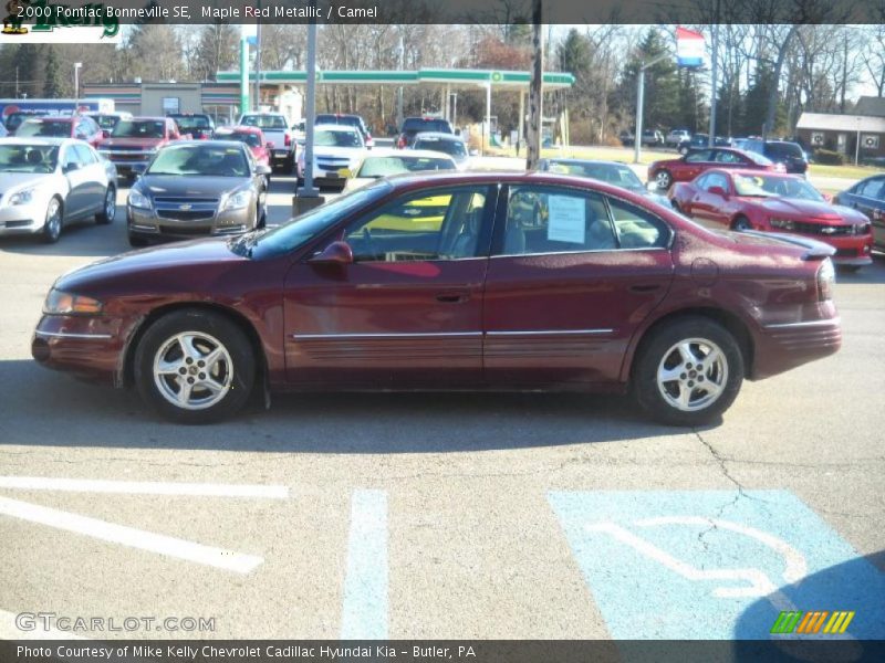 Maple Red Metallic / Camel 2000 Pontiac Bonneville SE