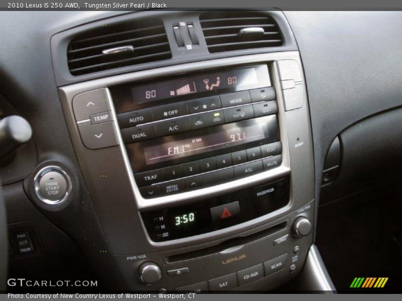 Controls of 2010 IS 250 AWD