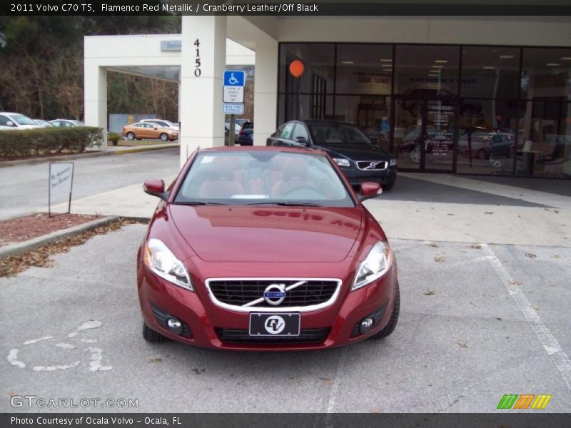 Flamenco Red Metallic / Cranberry Leather/Off Black 2011 Volvo C70 T5
