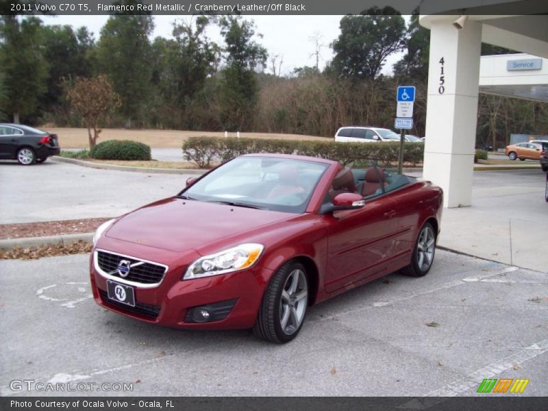 Flamenco Red Metallic / Cranberry Leather/Off Black 2011 Volvo C70 T5