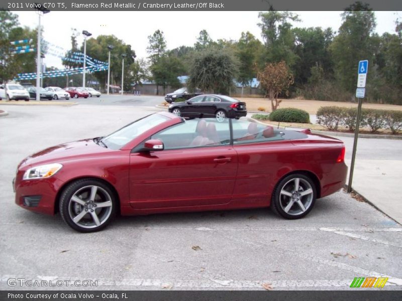 Flamenco Red Metallic / Cranberry Leather/Off Black 2011 Volvo C70 T5