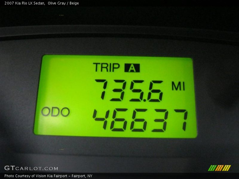 Olive Gray / Beige 2007 Kia Rio LX Sedan