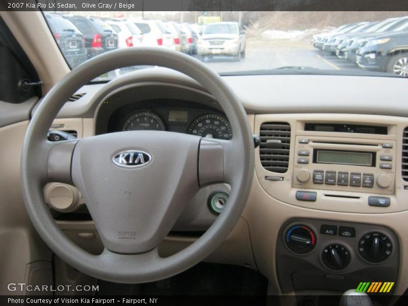 Olive Gray / Beige 2007 Kia Rio LX Sedan