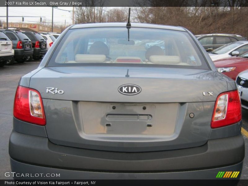 Olive Gray / Beige 2007 Kia Rio LX Sedan