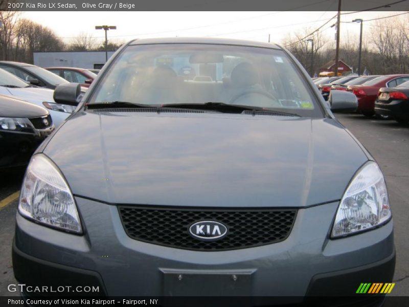 Olive Gray / Beige 2007 Kia Rio LX Sedan