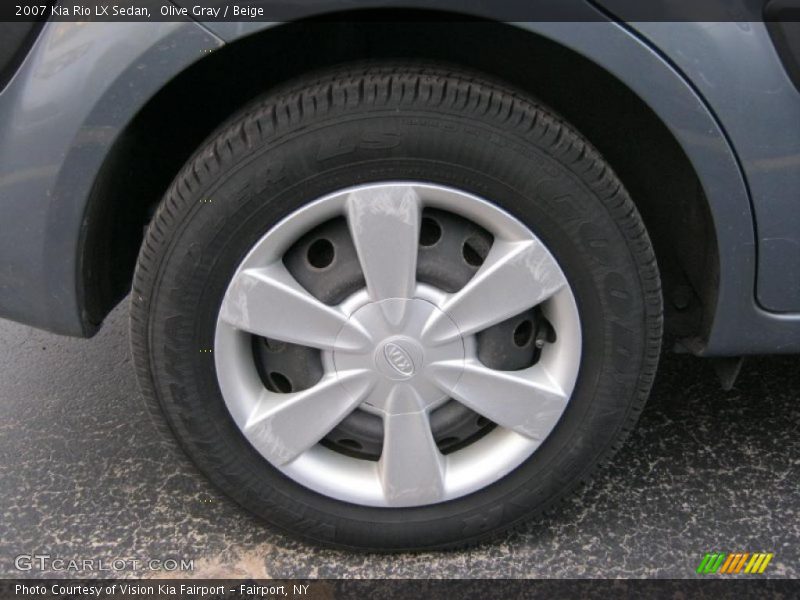 Olive Gray / Beige 2007 Kia Rio LX Sedan