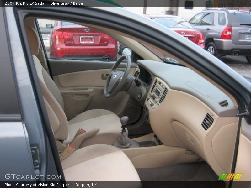 Olive Gray / Beige 2007 Kia Rio LX Sedan