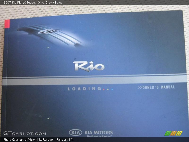 Olive Gray / Beige 2007 Kia Rio LX Sedan