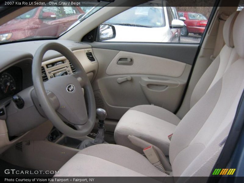 Olive Gray / Beige 2007 Kia Rio LX Sedan