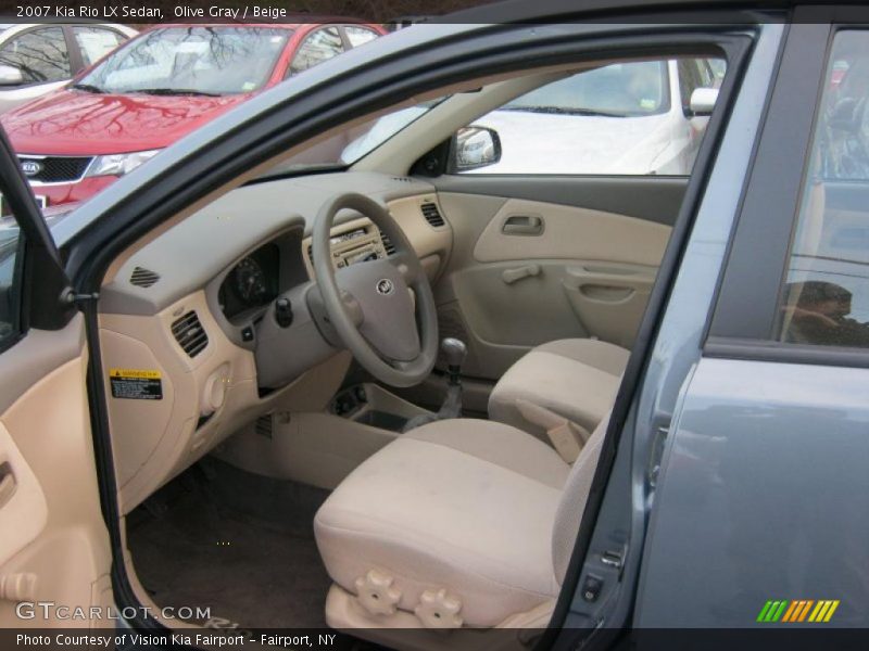Olive Gray / Beige 2007 Kia Rio LX Sedan