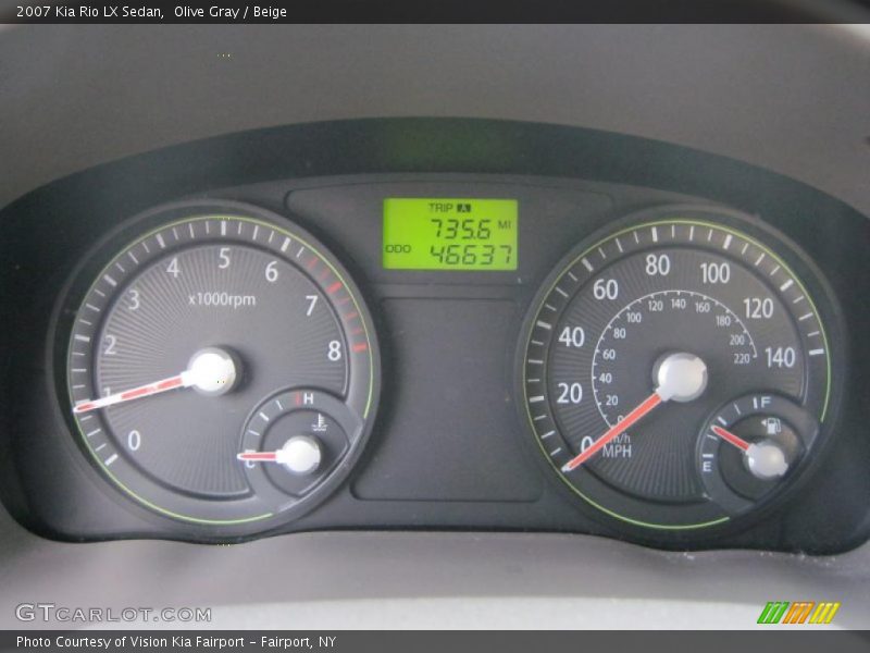 Olive Gray / Beige 2007 Kia Rio LX Sedan