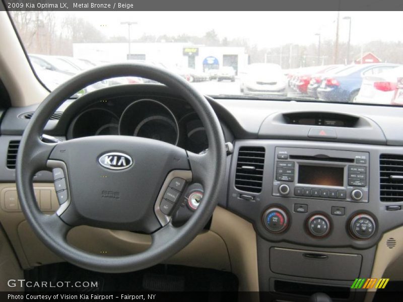 Metal Bronze / Beige 2009 Kia Optima LX