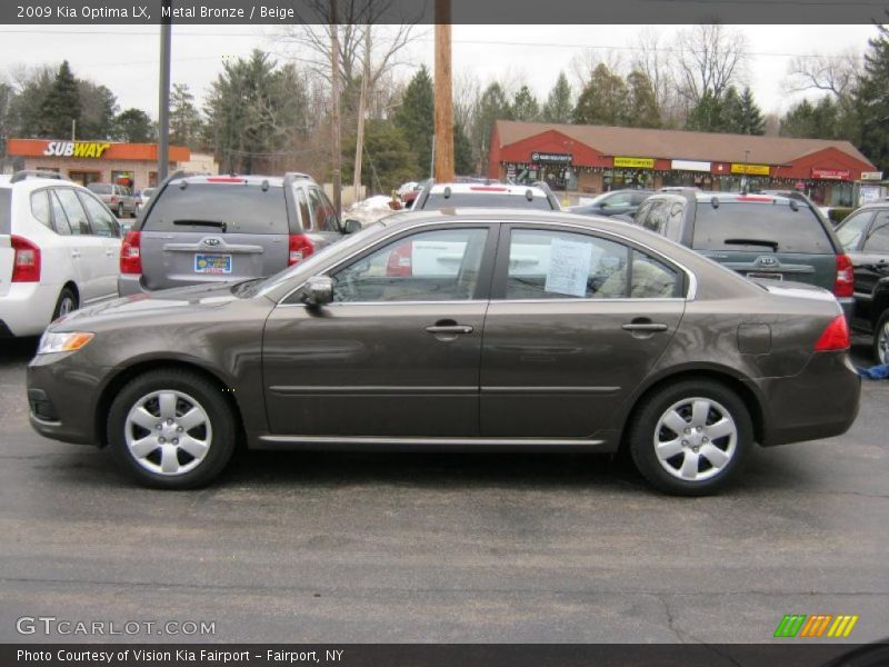 Metal Bronze / Beige 2009 Kia Optima LX