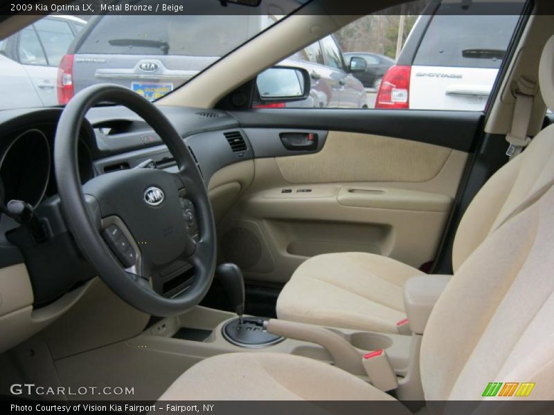 Metal Bronze / Beige 2009 Kia Optima LX
