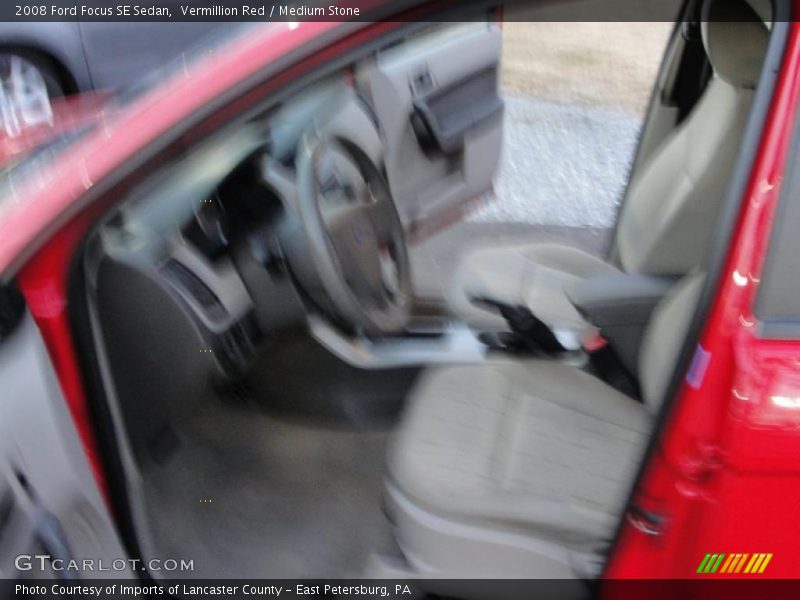 Vermillion Red / Medium Stone 2008 Ford Focus SE Sedan