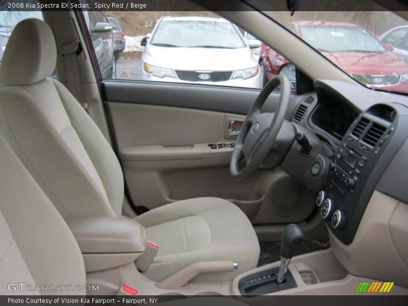 Spicy Red / Beige 2008 Kia Spectra EX Sedan