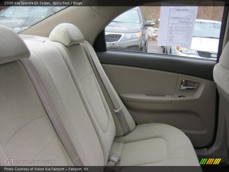 Spicy Red / Beige 2008 Kia Spectra EX Sedan